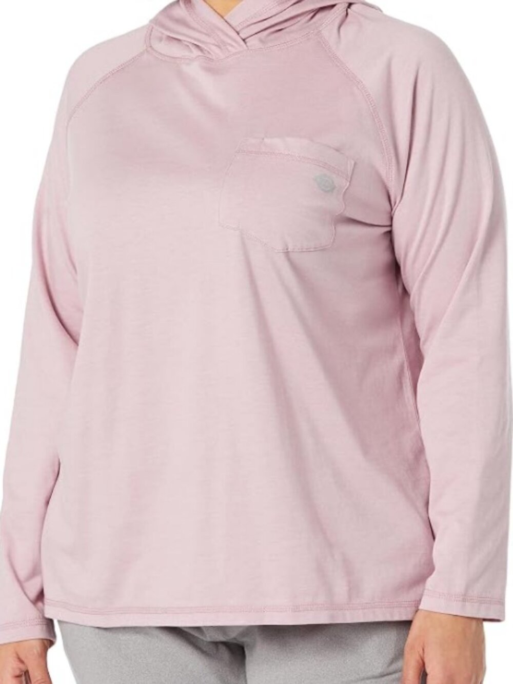 Dickies Women's Plus Cooling Hooded Long-Sleeve Top - Dusty Mauve Size 2X